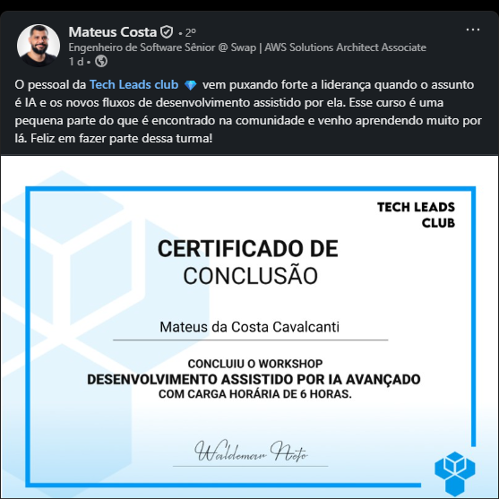 Depoimento de Mateus Costa — Engenheiro de Software Sênior